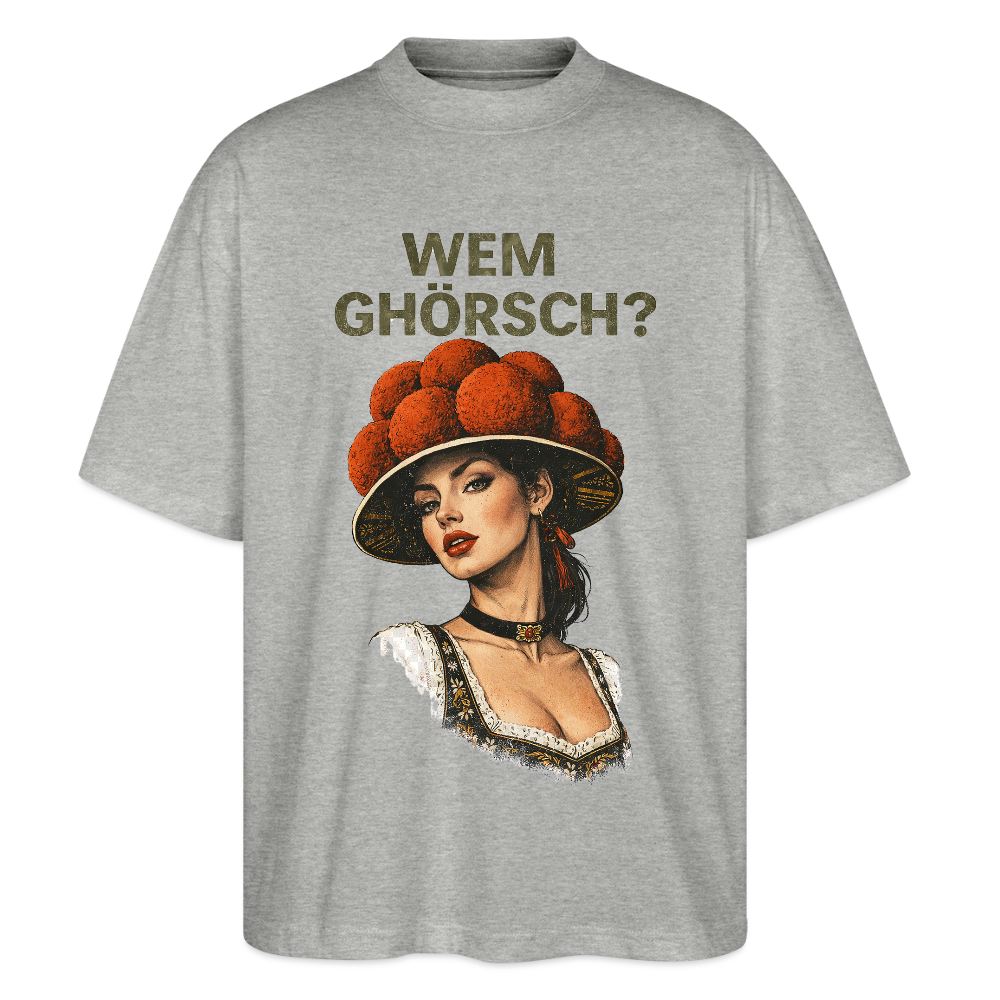 Wem ghörsch? – Schwarzwald Edition | Stanley/Stella Oversized Unisex Bio T-Shirt Blaster - Grau meliert
