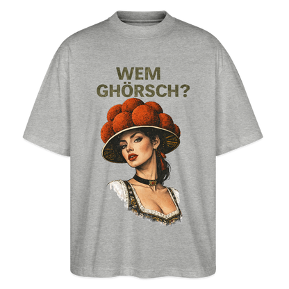 Wem ghörsch? – Schwarzwald Edition | Stanley/Stella Oversized Unisex Bio T-Shirt Blaster - Grau meliert
