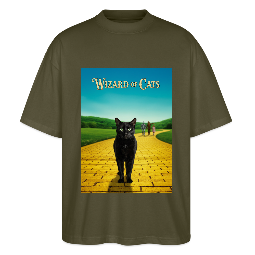 Wizard of Cats – Der gelbe Weg gehört Krümel | Stanley/Stella Oversized Unisex Bio T-Shirt Blaster - Khaki