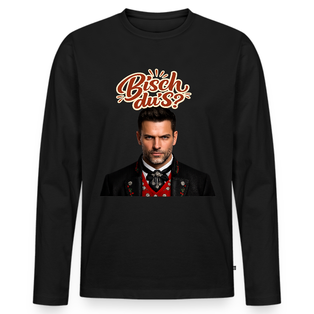 Bisch du’s? – Schwarzwaldkerl | Männer Premium Bio Langarmshirt - Schwarz