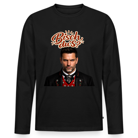 Bisch du’s? – Schwarzwaldkerl | Männer Premium Bio Langarmshirt - Schwarz