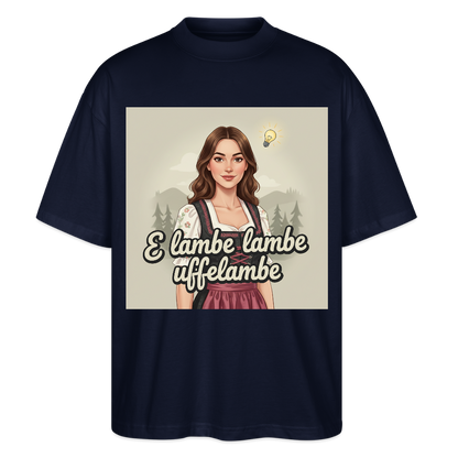 E Lambe, lambe, uffelambe – Alemannischer Geistesblitz | Stanley/Stella Oversized Unisex Bio T-Shirt Blaster - Navy