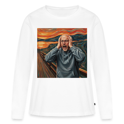 Der Schrei… wenn es wirklich reicht | Frauen Premium Bio Langarmshirt - Weiß