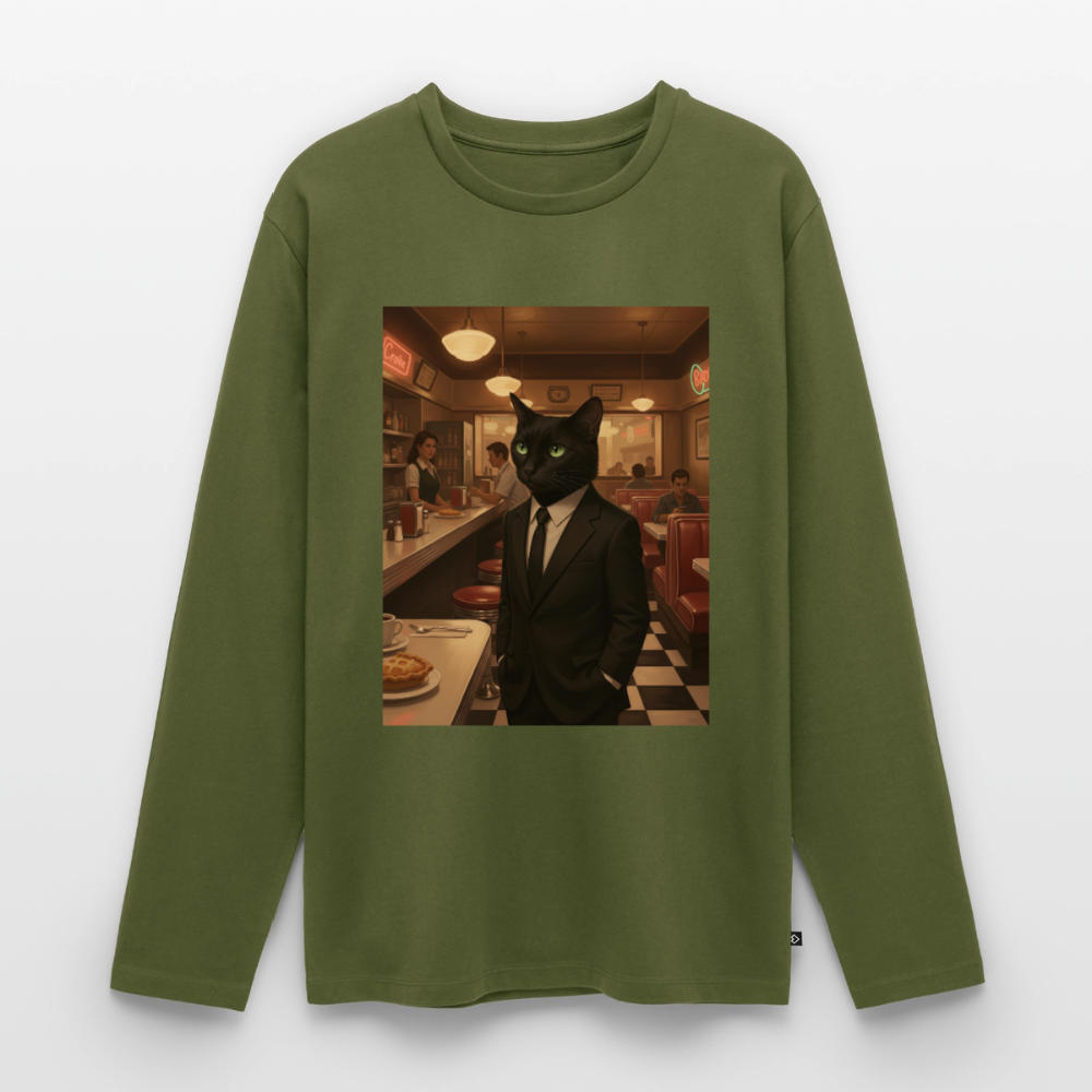 Krümel – Royale mit Pfote | Männer Premium Bio Langarmshirt - Khaki