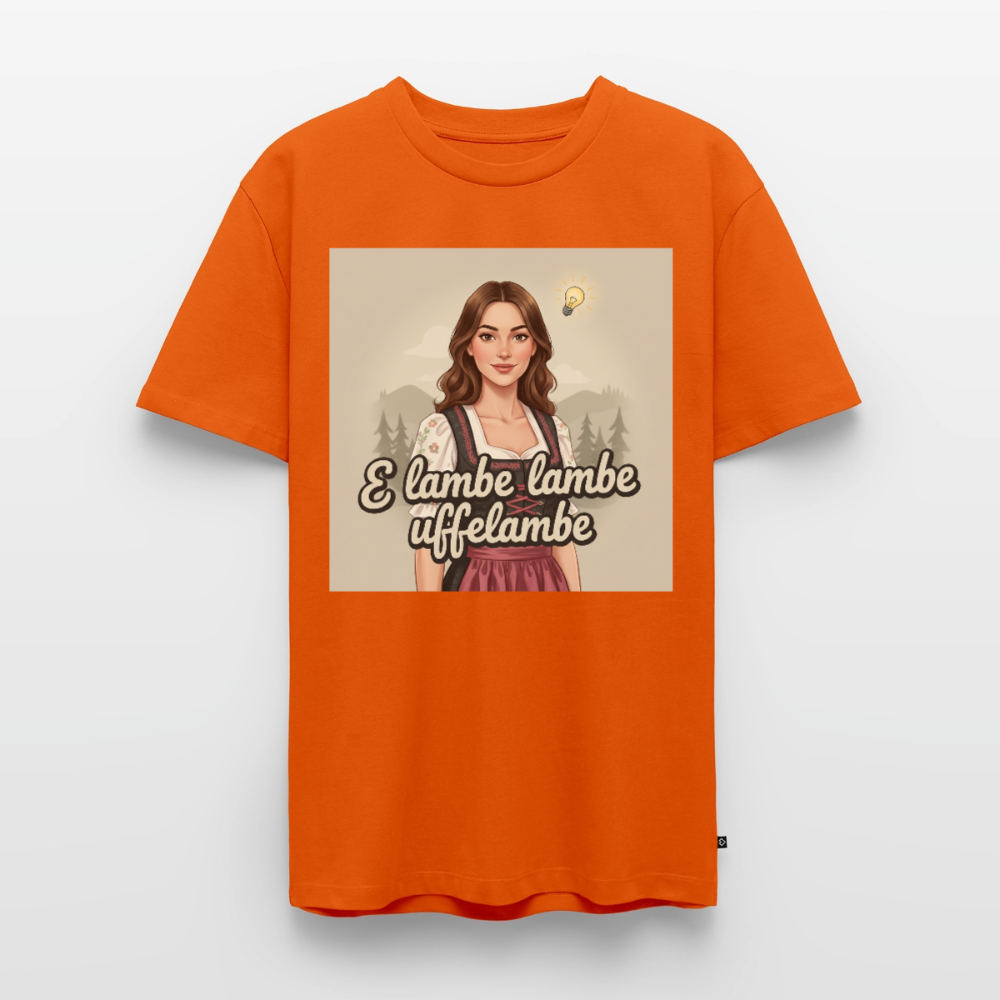 E Lambe, lambe, uffelambe – Alemannischer Geistesblitz | Männer Premium T-Shirt - Orange 