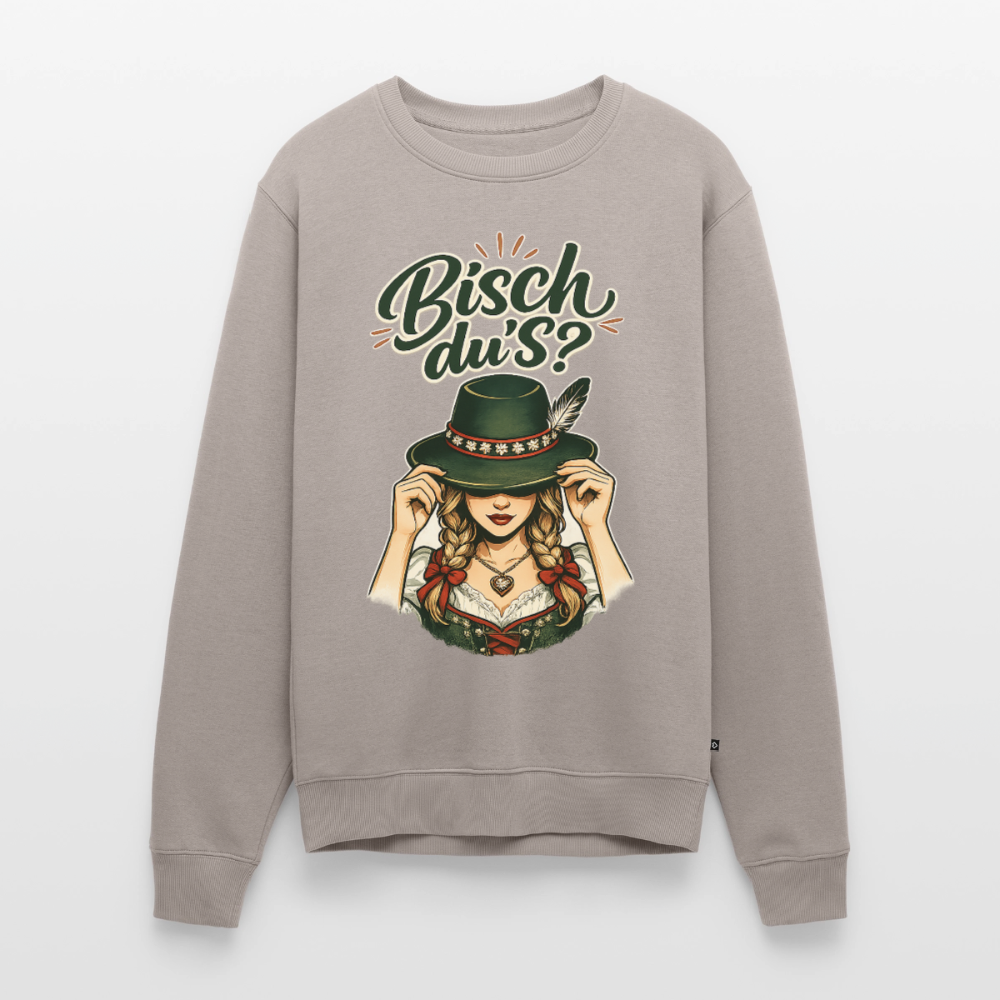 Bisch du’s? – Der Blick sagt alles |  Männer Premium Pullover - Taupe