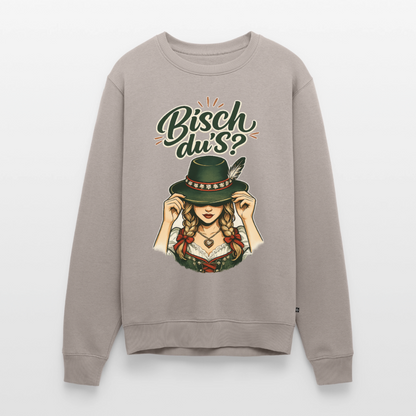Bisch du’s? – Der Blick sagt alles |  Männer Premium Pullover - Taupe