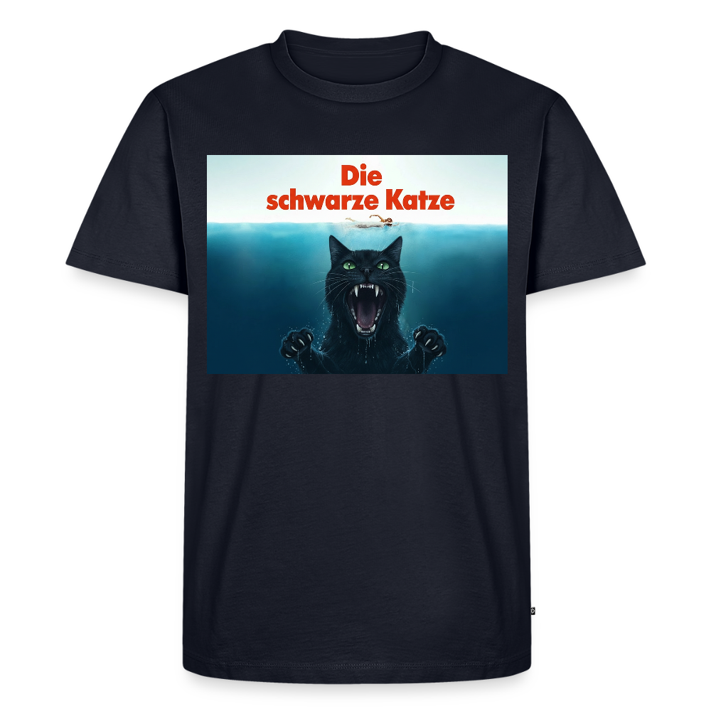 Die schwarze Katze – Krümel taucht auf | Männer Premium T-Shirt - Navy