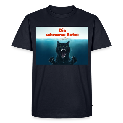 Die schwarze Katze – Krümel taucht auf | Männer Premium T-Shirt - Navy