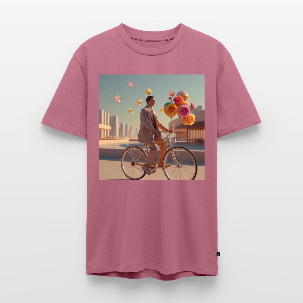 Fahrt ins Ungewisse (mit Blumen) | Männer Premium T-Shirt - Mauve