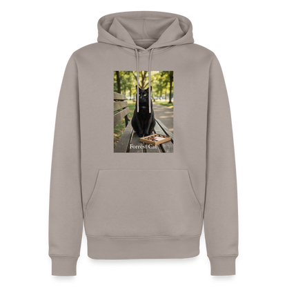 Forrest Cat – Krümel wartet | Männer Premium Hoodie - Taupe
