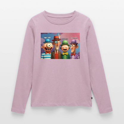 Gedankenkreise auf Hochtouren | Frauen Premium Bio Langarmshirt - Altrosa