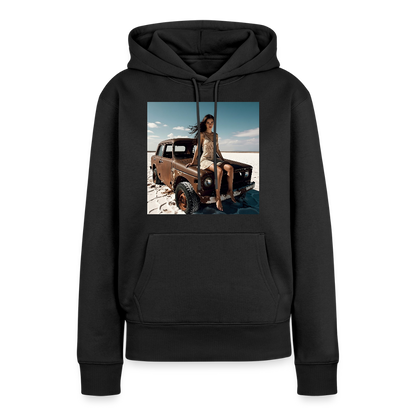 Warten auf irgendwas | Frauen Premium Hoodie - Schwarz