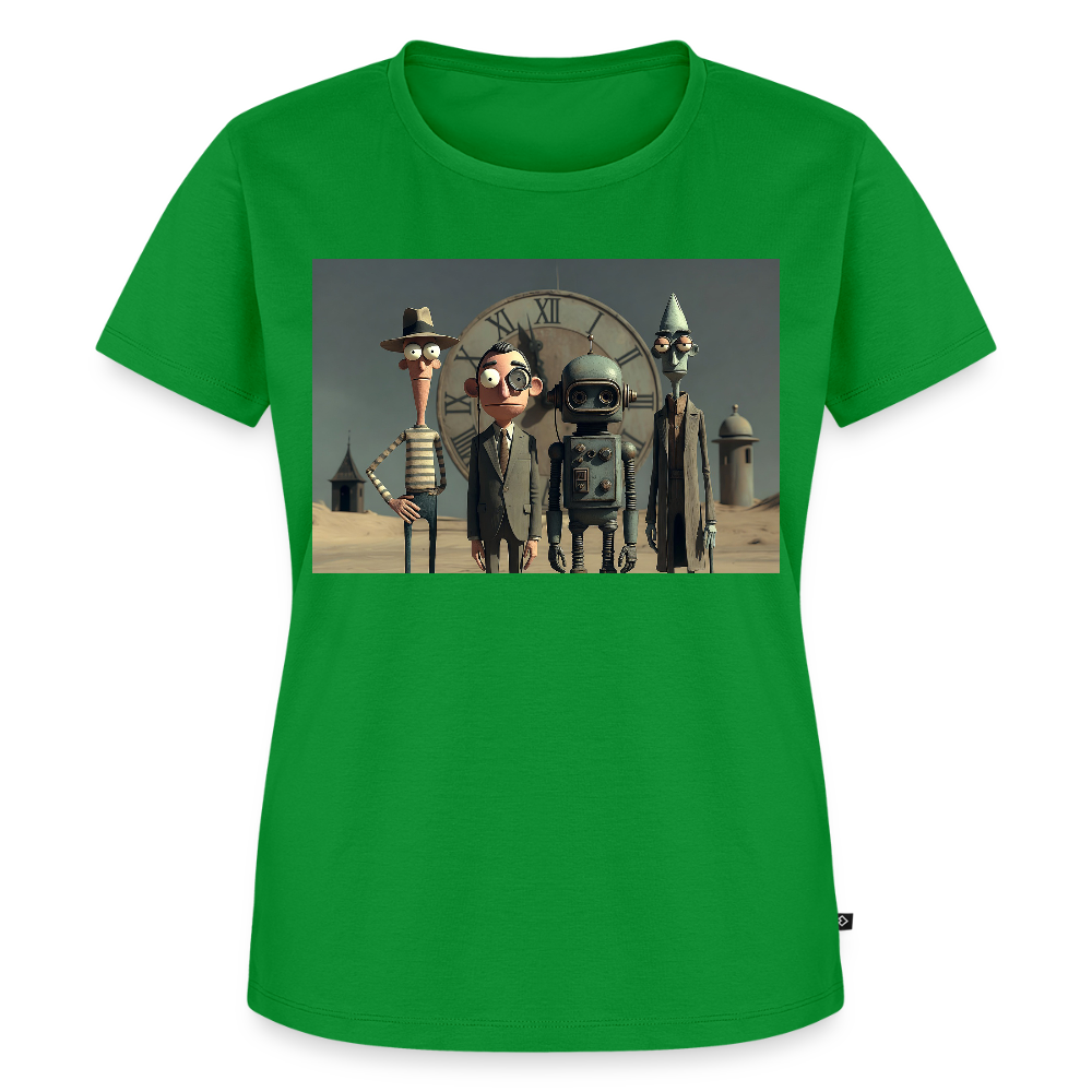 Pünktlich zu spät – Die seltsame Gesellschaft | Frauen Premium T-Shirt - Grün