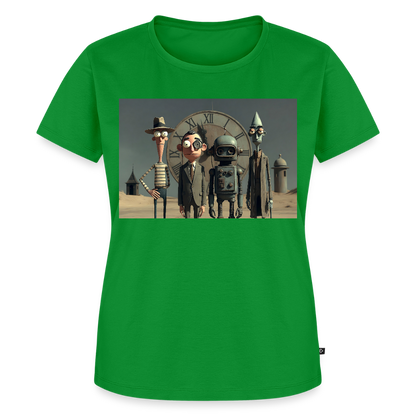 Pünktlich zu spät – Die seltsame Gesellschaft | Frauen Premium T-Shirt - Grün