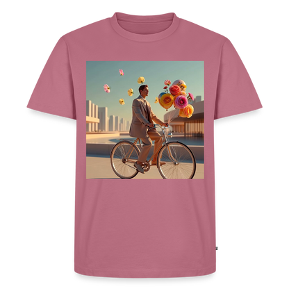 Fahrt ins Ungewisse (mit Blumen) | Männer Premium T-Shirt - Mauve