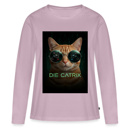 Die Catrix – Krümel erwacht | Frauen Premium Bio Langarmshirt - Altrosa