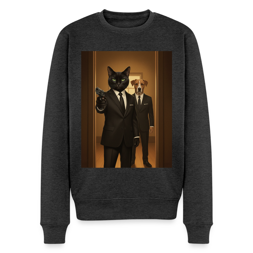 Krümel – Say Meow Again |  Männer Premium Pullover - Anthrazit meliert