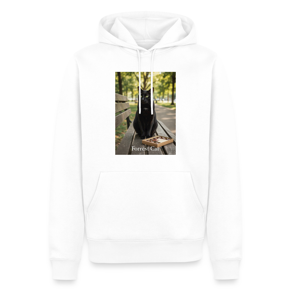 Forrest Cat – Krümel wartet | Männer Premium Hoodie - Weiß