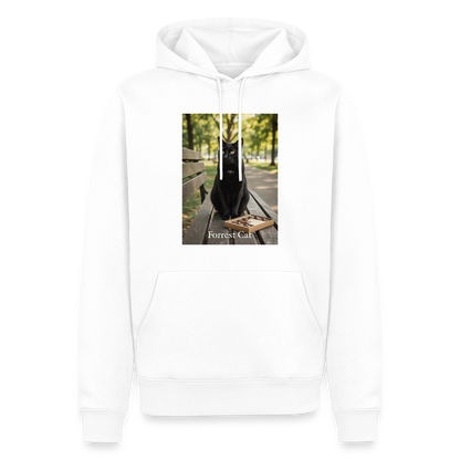 Forrest Cat – Krümel wartet | Männer Premium Hoodie - Weiß