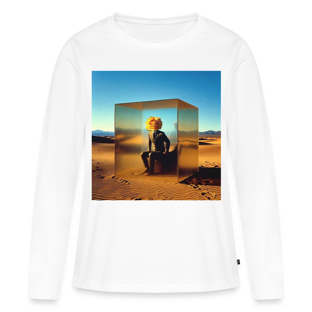 Gefühle unter Glas | Frauen Premium Bio Langarmshirt - Weiß