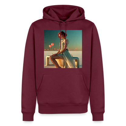 Leise Gedanken bei lauter Farben | Männer Premium Hoodie - Burgunderrot