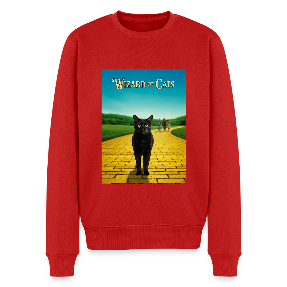 Wizard of Cats – Der gelbe Weg gehört Krümel |  Männer Premium Pullover - Rot