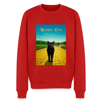 Wizard of Cats – Der gelbe Weg gehört Krümel |  Männer Premium Pullover - Rot