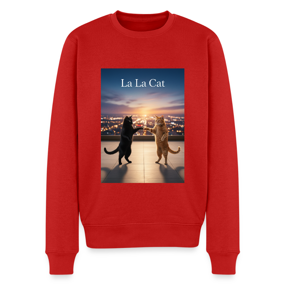 La La Cat – Tanz über den Dächern |  Männer Premium Pullover - Rot