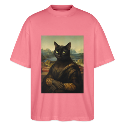 Mona Lisa… aber es ist eine Katze | Stanley/Stella Oversized Unisex Bio T-Shirt Blaster - Pink 
