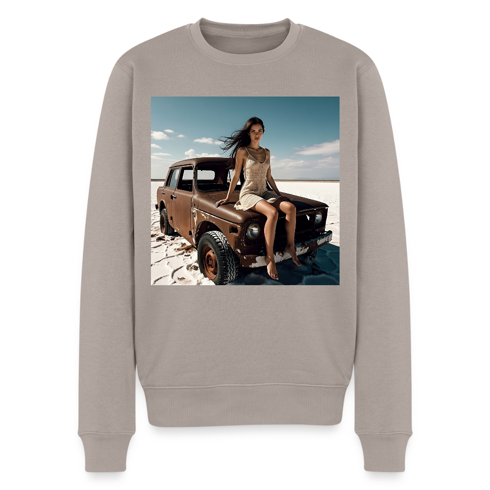 Warten auf irgendwas |  Männer Premium Pullover - Taupe