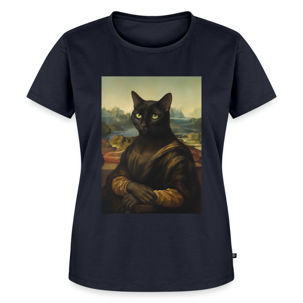 Mona Lisa… aber es ist eine Katze | Frauen Premium T-Shirt - Navy