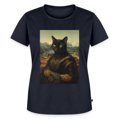 Mona Lisa… aber es ist eine Katze | Frauen Premium T-Shirt - Navy