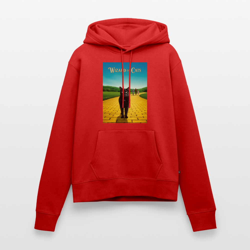 Wizard of Cats – Der gelbe Weg gehört Krümel | Frauen Premium Hoodie - Rot