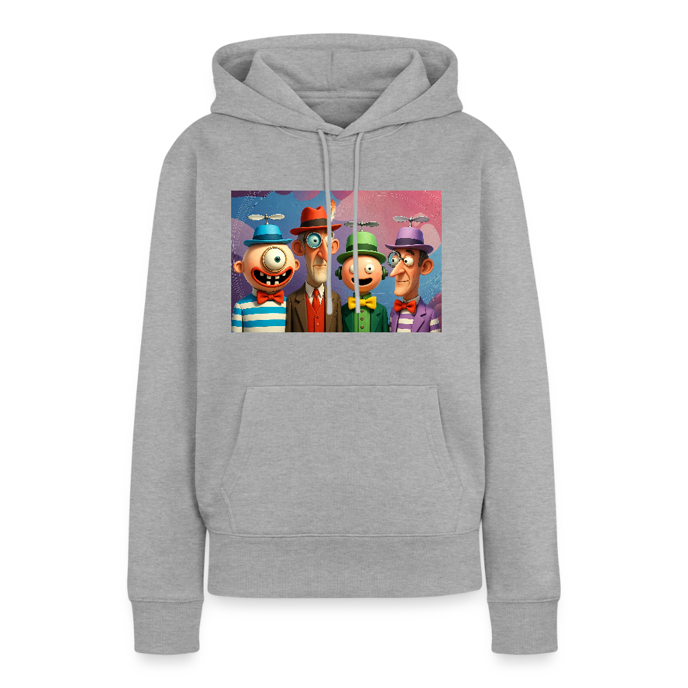 Gedankenkreise auf Hochtouren | Frauen Premium Hoodie - Grau meliert