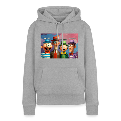 Gedankenkreise auf Hochtouren | Frauen Premium Hoodie - Grau meliert
