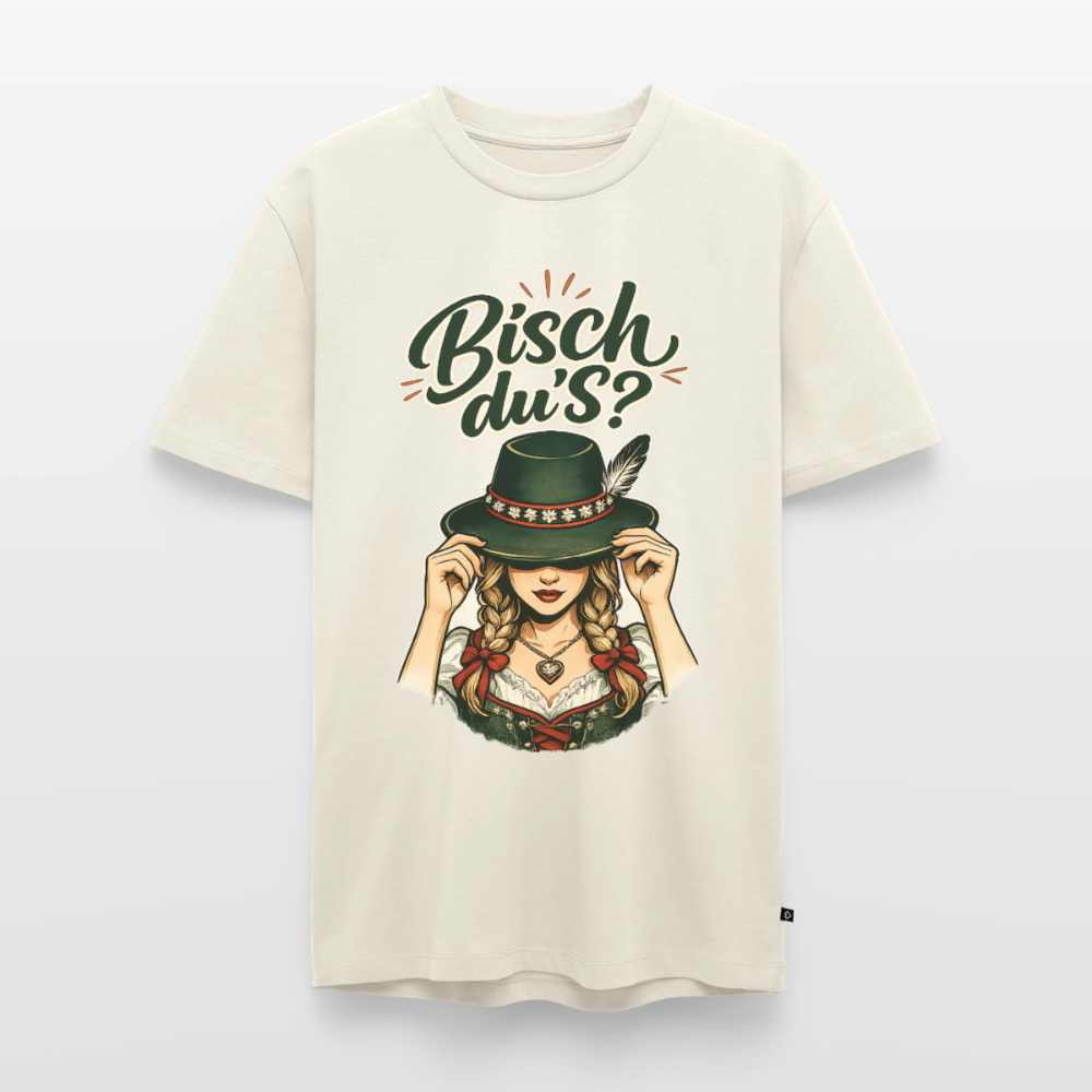 Bisch du’s? – Der Blick sagt alles | Männer Premium T-Shirt - Naturweiß