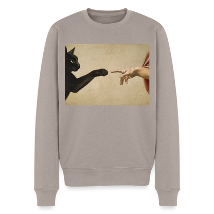 Die Erschaffung Adams… aber die Katze war schneller |  Männer Premium Pullover - Taupe