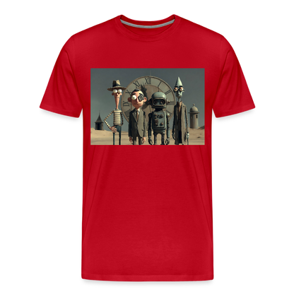 Pünktlich zu spät – Die seltsame Gesellschaft | Männer Premium T-Shirt - Rot