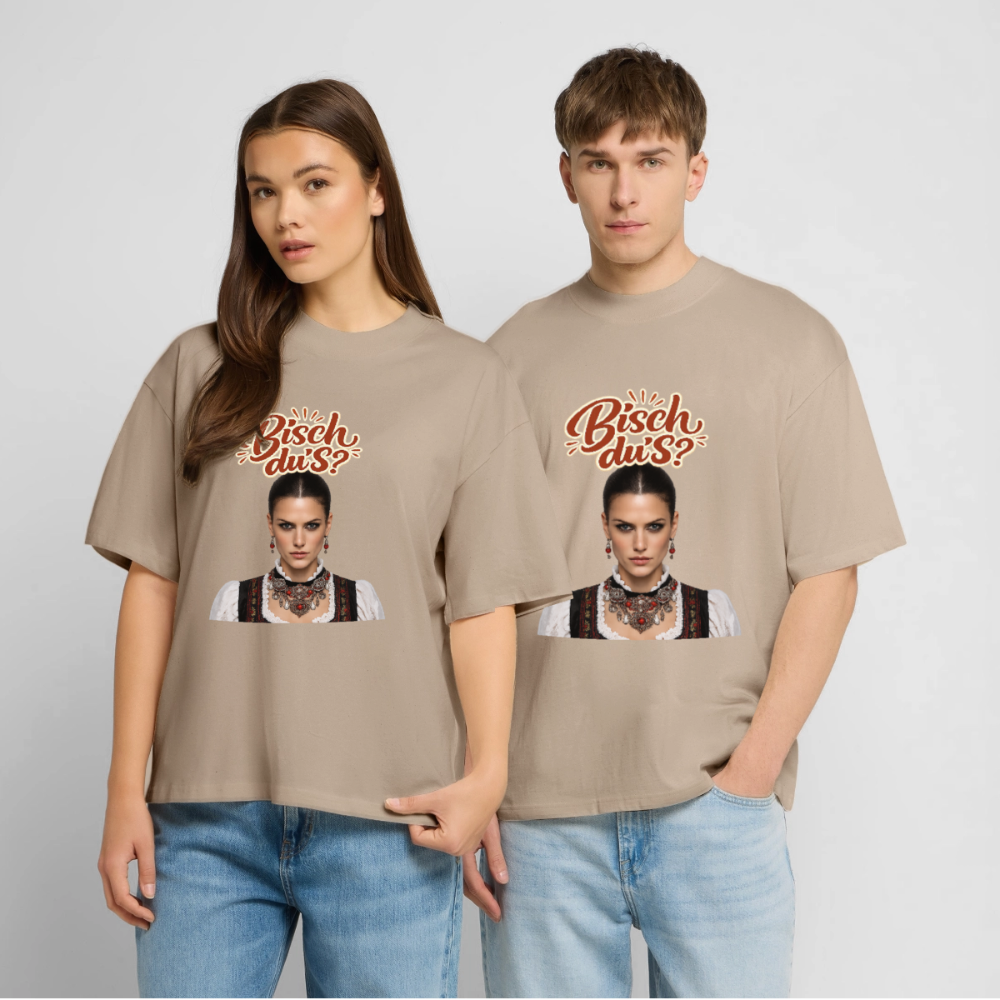 Schwarzwaldstolz – Sie weiß, wer sie isch | Stanley/Stella Oversized Unisex Bio T-Shirt Blaster - Steingrau