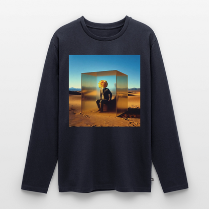 Gefühle unter Glas | Männer Premium Bio Langarmshirt - Navy