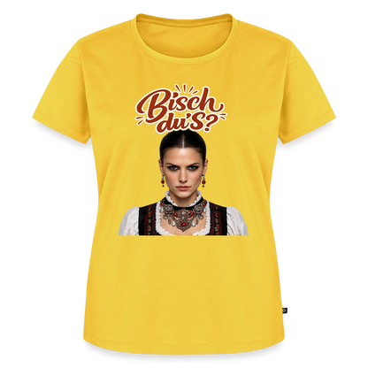 Schwarzwaldstolz – Sie weiß, wer sie isch | Frauen Premium T-Shirt - Gelb