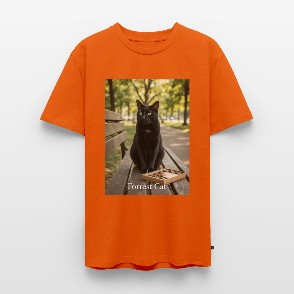 Forrest Cat – Krümel wartet | Männer Premium T-Shirt - Orange 