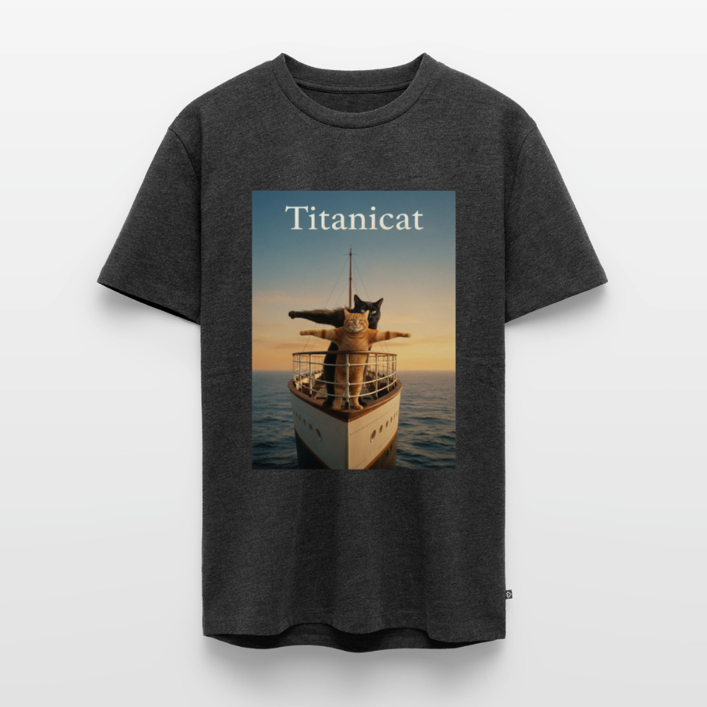 Titanicat – Ich bin der König der Kratzbäume | Männer Premium T-Shirt - Anthrazit meliert