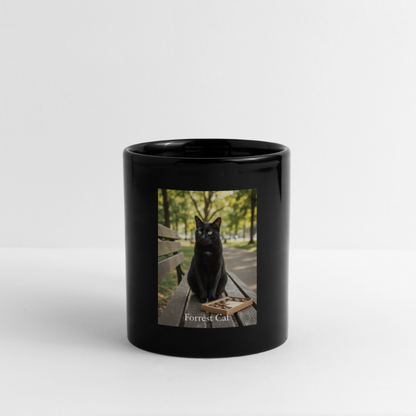 Forrest Cat – Krümel wartet | Tasse einfarbig - Schwarz