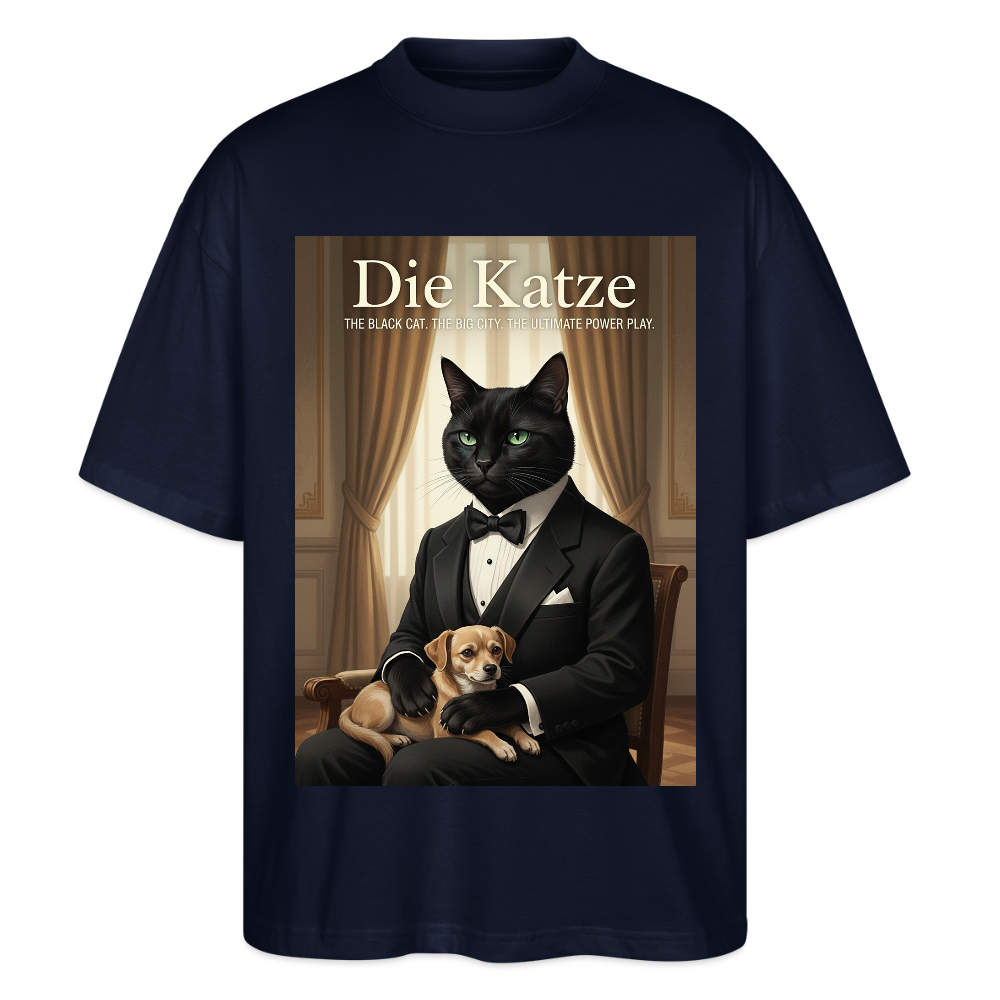 Die Katze – Krümel regelt das | Stanley/Stella Oversized Unisex Bio T-Shirt Blaster - Navy