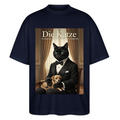Die Katze – Krümel regelt das | Stanley/Stella Oversized Unisex Bio T-Shirt Blaster - Navy