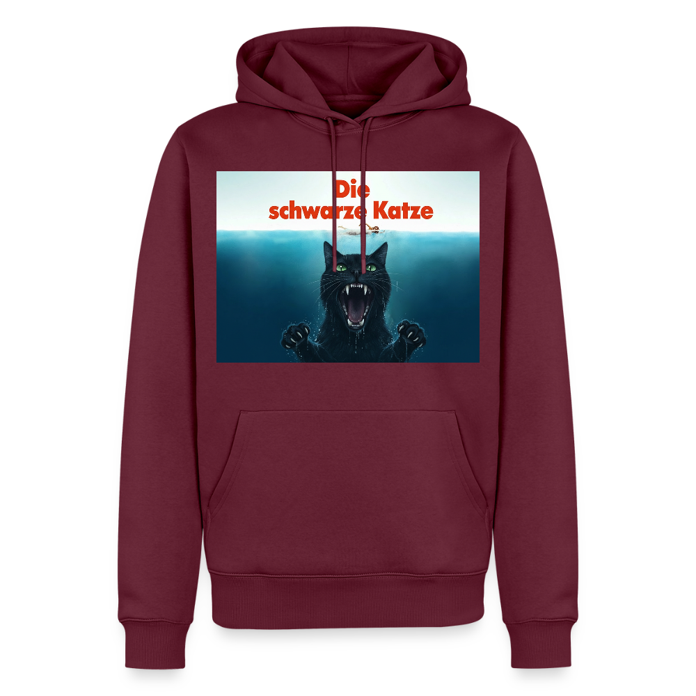 Die schwarze Katze - Krümel taucht auf | Männer Premium Hoodie - Burgunderrot