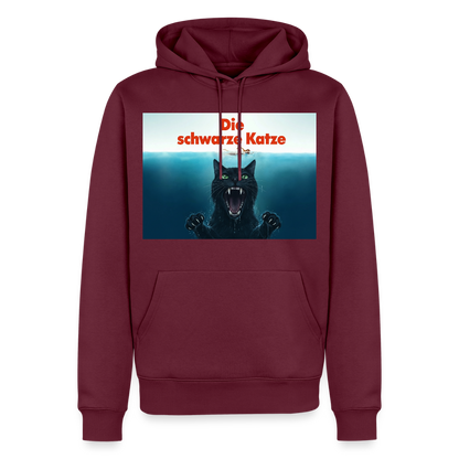 Die schwarze Katze - Krümel taucht auf | Männer Premium Hoodie - Burgunderrot