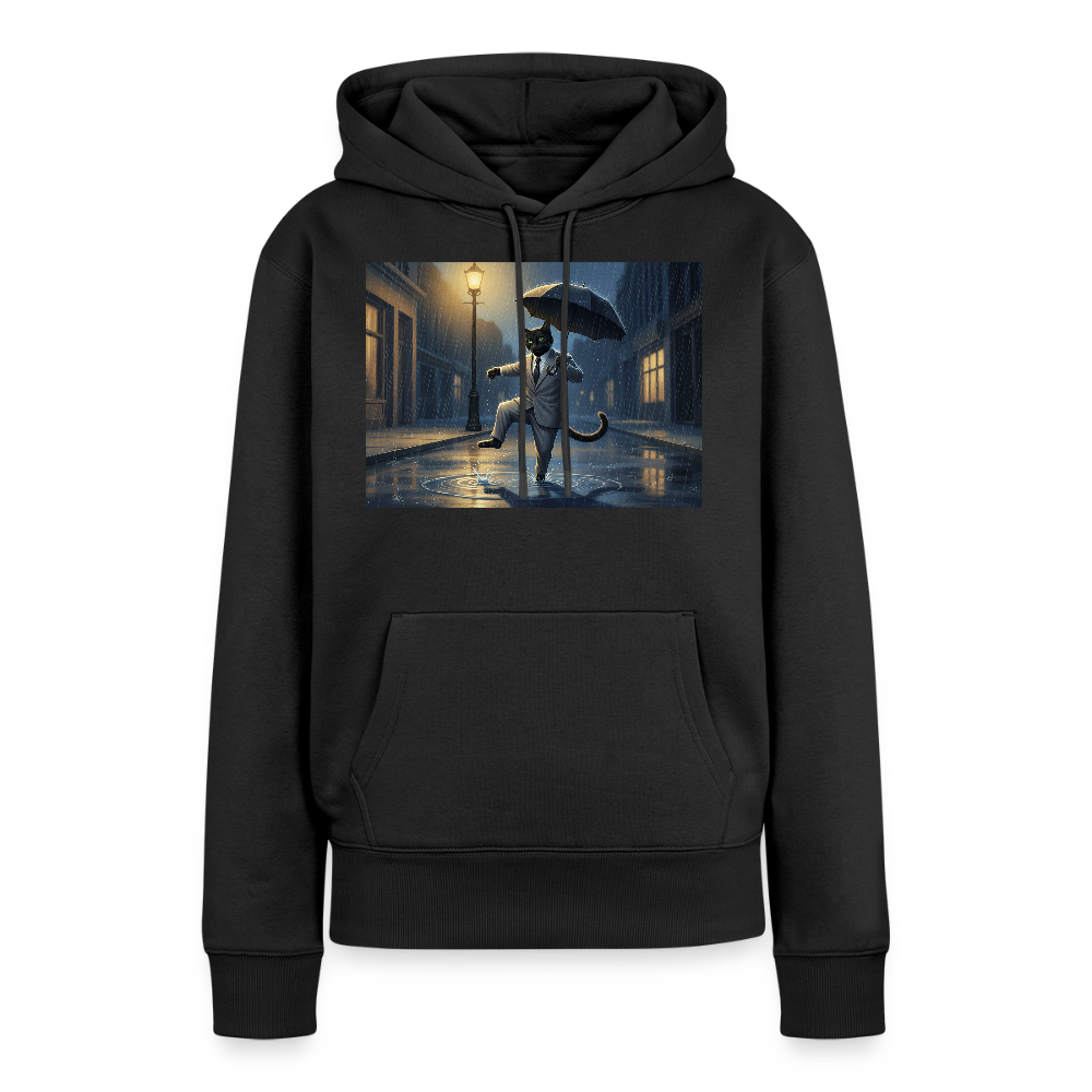Krümel tanzt im Regen | Frauen Premium Hoodie - Schwarz